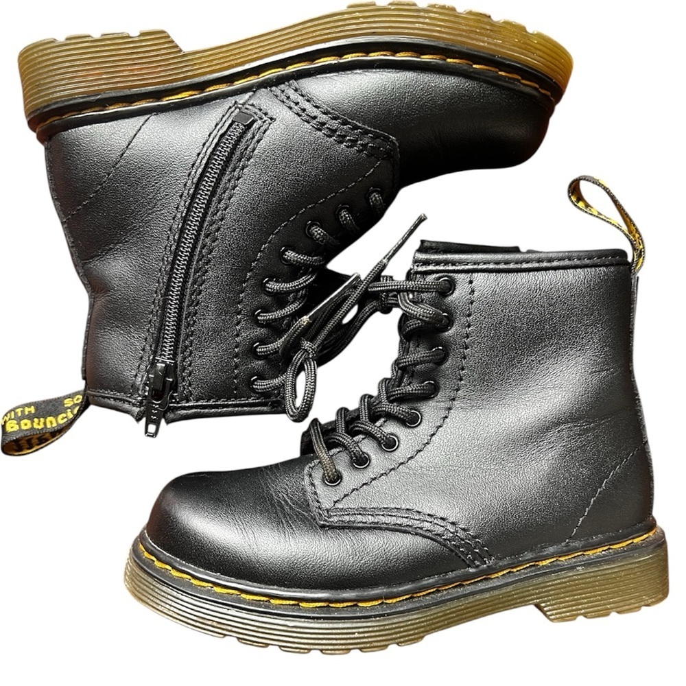 Dr. Martens Black Leather Lace-Up Boots Unisex EUC